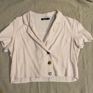 Nasty Gal linen crop top